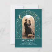 星空アーチティール(緑がかった色)日付写真を保存 セーブザデート (正面)