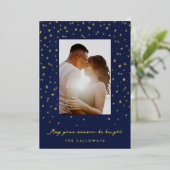 星空イラスト写真 ゴールド 箔シーズンカード (立ち正面)