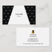 星空エレガントの背景に白いレイ 名刺 (正面/裏面)