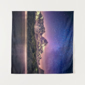 星空カラフルの夜景 タペストリー (正面(横))