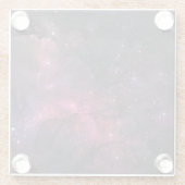 星空スターズ宇宙銀河系惑星パターン ガラスコースター (裏面)