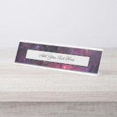 星空スターズ宇宙銀河系惑星パターン デスクネームプレート (正面)