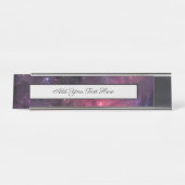 星空スターズ宇宙銀河系惑星パターン デスクネームプレート (正面)