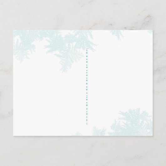 星空ターコイズフォレストボホウェディング日付を保存 案内ポストカード (裏面)