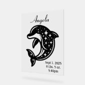 星空ドルフィン誕生のお知らせ アクリルサイン (傾斜)