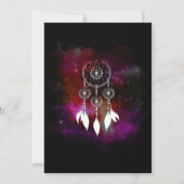 星空ナイトドリームキャッチャー結婚式レセプションパーティー 招待状 (裏面)