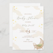 星空ナイトベビーシャワー招待状 招待状 (正面/裏面)