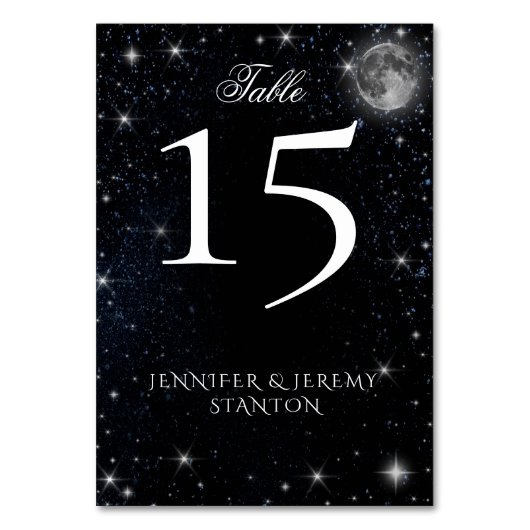星空ナイトムーンテーブルカード テーブルナンバー (正面)
