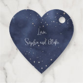 星空パーソナライズされた結婚夜 フェイバータグ (裏面)