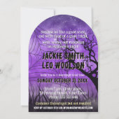 星空パープルゴシック墓地フルムーンレディッド 招待状 (裏面)