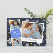 星空フォトブース | Hanukkahフォトコラージュカード シーズンカード (スタンド正面)