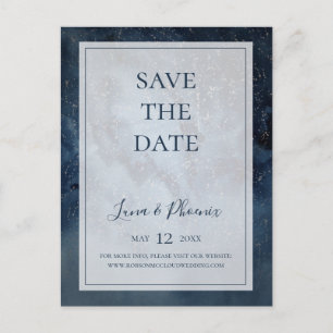 星空フレームのSave the Date ポストカード