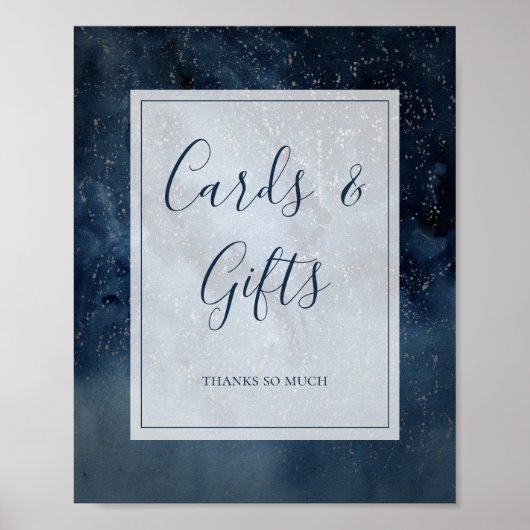 星空フレームカードとギフトサイン ポスター (正面)