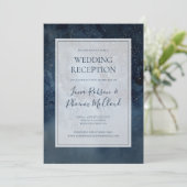 星空フレーム付きウェディングレセプション 招待状 (スタンド正面)