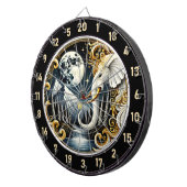 星空フレーム優雅な白象 ダーツボード (正面右)