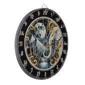 星空フレーム優雅な白象 ダーツボード (正面左)