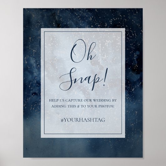 星空フレーム オスナップ ハッシュタグ サイン (正面)