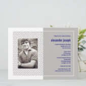 星空フレーム バー・ミツヴァ(特大)招待状 招待状 (スタンド正面)