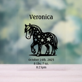 星空ポニー誕生のお知らせ アクリルサイン