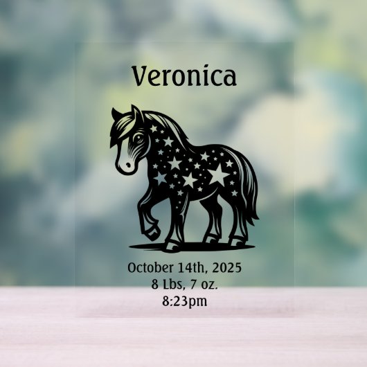 星空ポニー誕生のお知らせ アクリルサイン (ニュートラル)