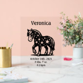 星空ポニー誕生のお知らせ アクリルサイン (ウェディング)