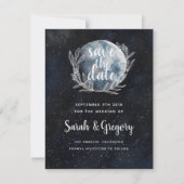 星空月夜のモノグラム・セーブ・ザ・デート セーブザデート (正面)