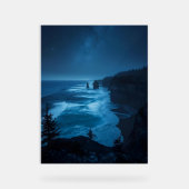 星空海崖 – 天の川沿岸の夜景 アクリルサイン (正面)