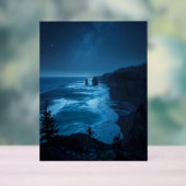 星空海崖 – 天の川沿岸の夜景 アクリルサイン (ニュートラル)