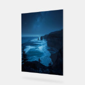 星空海崖 – 天の川沿岸の夜景 アクリルサイン (傾斜)