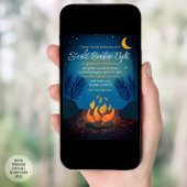 星空焚き火誕生日パーティー招待状 招待状