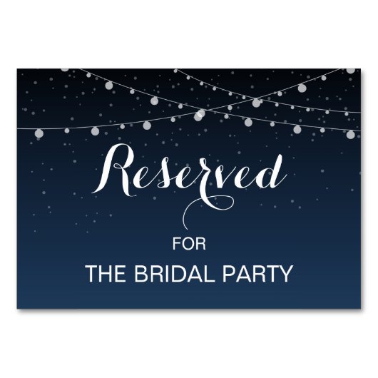 星空素朴夜結婚予約テーブル記号 テーブルナンバー (正面)