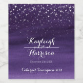 星空結婚のカスタムワインラベル ワインラベル (シングルラベル)