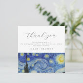 星空結婚夜のサンキューカード カード (スタンド正面)