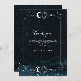 星空結婚夜の天体サンキューカード サンキューカード