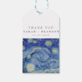 星空結婚夜の感謝ギフトラベル ギフトタグ (裏面)