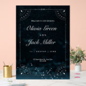 星空結婚夜の招待状 アクリルサイン (ウェディング)