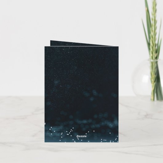 星空結婚夜の招待状 招待状 (裏面)