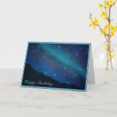 星空誕生日カード カード (黄色い花)