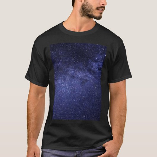 星空輝く星の美しい夜空Vie Tシャツ (正面)