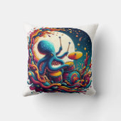 星空遊の夜のタコの太鼓 クッション (裏面)