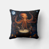 星空遊下のタコの太鼓 クッション (裏面)