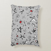 「星空」グレーとムーンアクセント枕 アクセントクッション (裏面(縦))