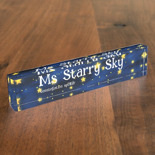星空 デスクネームプレート (側面)
