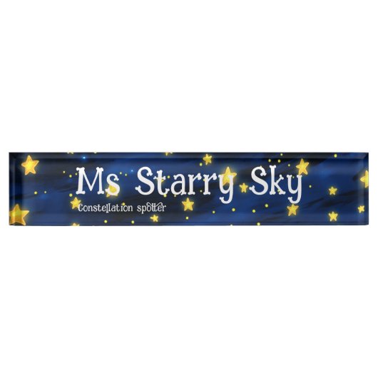 星空 デスクネームプレート (正面)