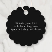 星空 ブラック ウェディング サンクス フェイバータグ (裏面)