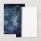 星空 夜空 星 宇宙 ミッドナイトブルー もや サンキューカード (正面/裏面)