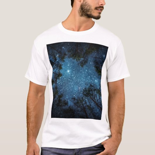 星空、天の川。 Tシャツ (正面)