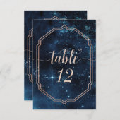 星空 天体 銀河 ウェディング テーブル ナンバー 招待状 (正面/裏面)