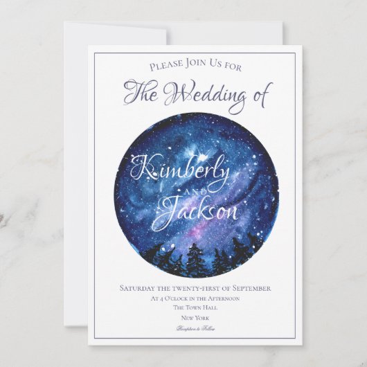 星空 招待状 (正面)