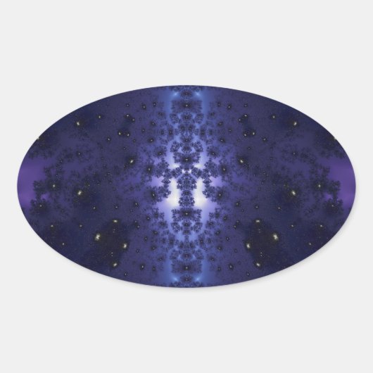 星空 楕円形シール (正面)